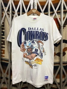 Vintage 80s Looney Tunes  NFL Dallas Cowboys White Shirt AN51379 - Picture 1 of 2
