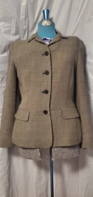 Chaqueta estampada Jaeger para mujer negra y beige en muy buen estado talla 8 Foto 1 de 4