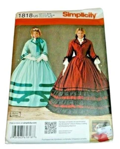 Guerra Civil Siglo XVIII GWTW Falda Chemisette Disfraz Costura Patrón 16-24 LARP - Imagen 1 de 4