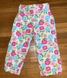 Gymboree Tennis Match Poppy Flower Capri Pant Size:6 Slim EUC HTF - Picture 1 of 2