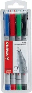 Folienstift - STABILO OHPen universal - wasserlöslich fein - 4er Pack - Bild 1 von 8