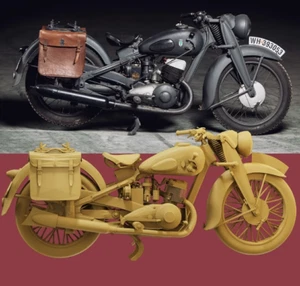 1/64 Resin DKW-NZ500 Motorbike Unpainted Unassembled - Picture 1 of 4