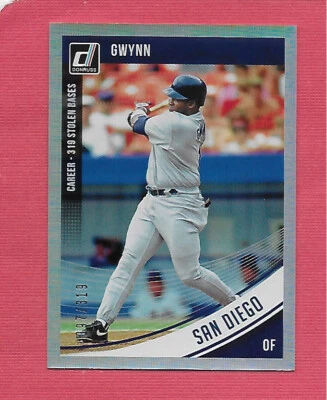 2018 Donruss # 165 Tony Gwynn Stat Line Parallel #ed /319 - Image 1 of 2