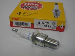 NGK BR7ES / 5122 spark plug pack of 4 each outboard marine boat - Picture 1 of 5