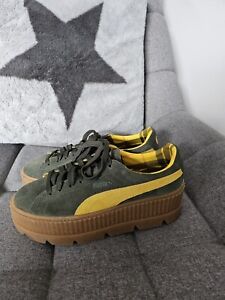 💚 Puma Fenty By Rihanna Cleated Creeper Lace Up Suede Womens Trainers