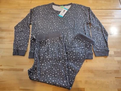 Conjunto de pijama de mujer de 2 piezas Honey Dew súper suave manga larga gris 2X Foto 1 de 4