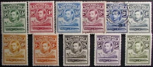 1938 BASUTOLAND #18-28: F/VF MH/Used - 'KGVI' Alligator set of 11 complete - Picture 1 of 2