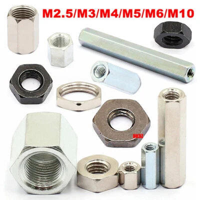M2,5/M3/M4/M5~M10 Verbindungsmuffen Mutter Außensechskant Muttern Gewindehülsen - Bild 1 von 4