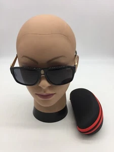 Occhiali da sole Cartier moda nero/oro lenti grigie - Foto 1 di 9
