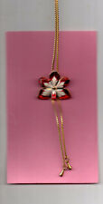 LOWER PRICE  Scarlet Dancer  Gold-plated Natural Orchid necklace NOVICA