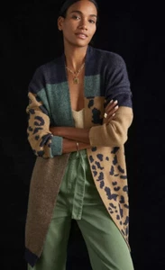 NWT Anthropologie Animal-Printed Duster Cardigan Sweater One Size #258 - Picture 1 of 6