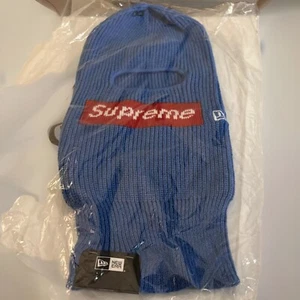 SUPREME/ NEW ERA CAJA LOGO PASAMONTAÑAS OS AZUL/FW22 SEMANA 13 (100% AUTÉNTICO) NUEVO - Imagen 1 de 12