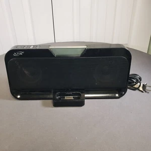 Vintage ILIVE Stereo Speaker Clock #IS208B w/Ipod docking - Picture 1 of 4