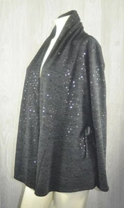 Arden B. Sequin Cardigan Sweater Women's M Black Brand New - Picture 1 of 6