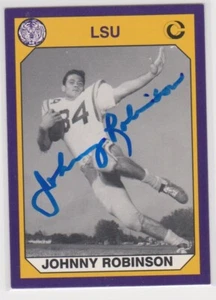 JOHNNY ROBINSON LSU AUTOGRAPHED FOOTBALL  CARD - Picture 1 of 1