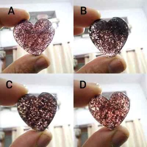 Musgo Oscuro Fresa Cuarzo Plano Forma de Corazón Piedra Preciosa Suelta para Hacer Joyas - Imagen 1 de 13