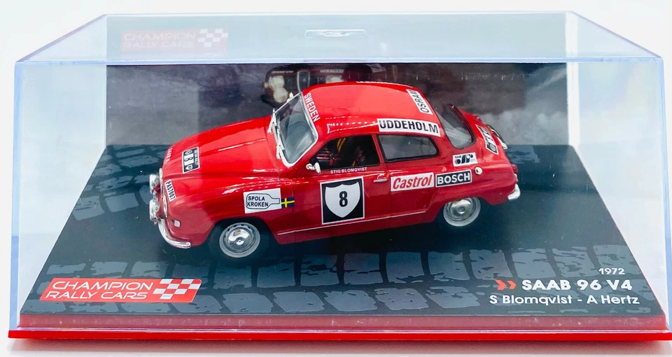 EBOND Saab 96 V4 Rally Swedish 1972 S.Blomqvist A.Hertz - Die Cast - 1:43 - 0208 - Immagine 1 di 1