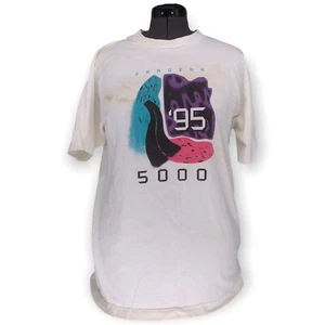 Vintage 2002 Gardena ‘95 5000 White Single & Double Stitch T-Shirt Size Large - Picture 1 of 12