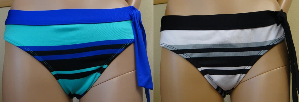 NUEVO CON ETIQUETAS JAG corbata a rayas negras o moradas en la parte inferior del bikini de natación, talla M, L, XL Foto 1 de 1