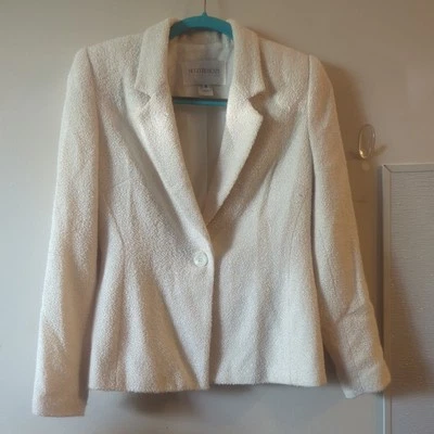 Chaqueta Blazer Hugo Buscati Colección Talla 4 Forrada Marfil Mangas Largas Foto 1 de 4