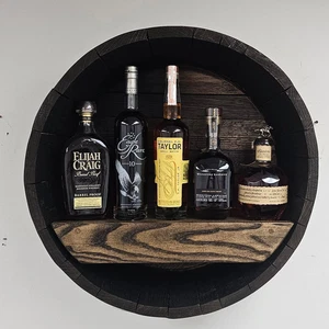 Whiskyfass Wandregal - Bourbonfasskopfregal mit individueller Gravur - Bild 1 von 10