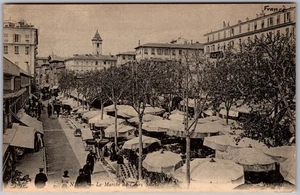 Antique Postcard Cours Saleya Market Nice, France 1900s Nice, Fr 1900s - Picture 1 of 2