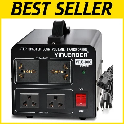 Safe 1000W Voltage Converter - Step Up/Down 110V - 220V/240V - Image 1 of 4