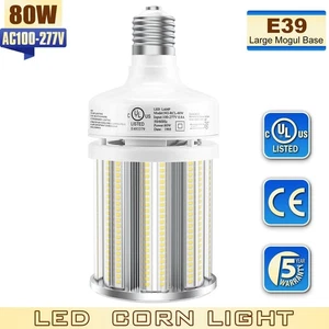 80W LED Corn Bulb Light Equiv 350W MH/HPS Warehouse High Bay Lamp 5000K - Picture 1 of 12