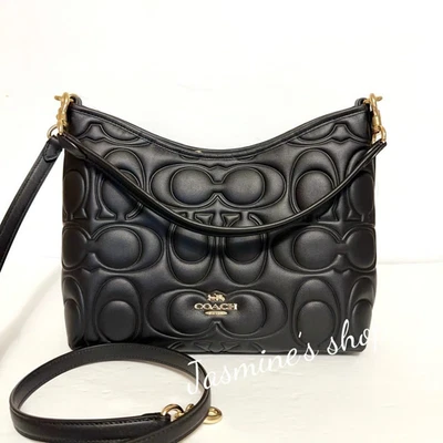 Bolso de hombro Coach Laurel nuevo con etiquetas en cuero bloqueado CZ178 negro Foto 1 de 4