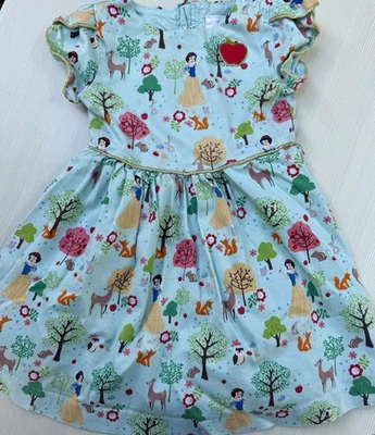 Girls Disney Princess Snow White Apple Dress Blue Sz 3 - Image 1 of 2