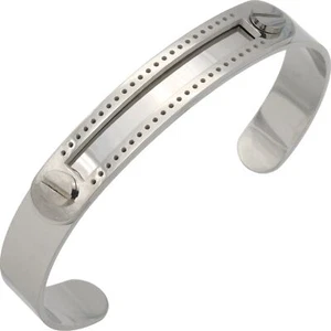 Stainless Steel Centerline Delica Bangle Cuff for Beads with Beadable Plate - Picture 1 of 1