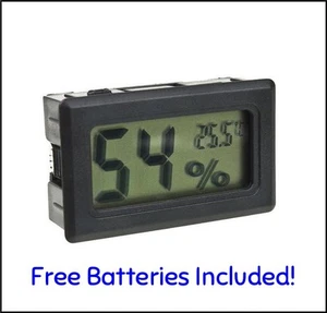 DIGITAL LCD HYGROMETER HUMIDITY METER TESTER - REPTILE- TEMPERATURE THERMOMETER - Picture 1 of 4
