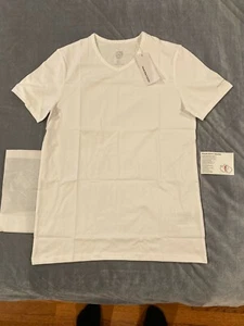 PORSCHE DESIGN NOS 2 PACK MEN'S USA SIZE XS EURO S WHITE T-SHIRTS W/ V-NECK. - Picture 1 of 11