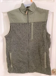 George Sweater Fleece Vest Olive Green W/Black MENS Size M (38-40) NEW - Picture 1 of 9