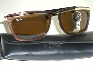VINTAGE B&L RAY BAN W0260 B15 COLOR CONTRAST RECTANGULAR OLYMPIAN II SUNGLASSES - Picture 1 of 10