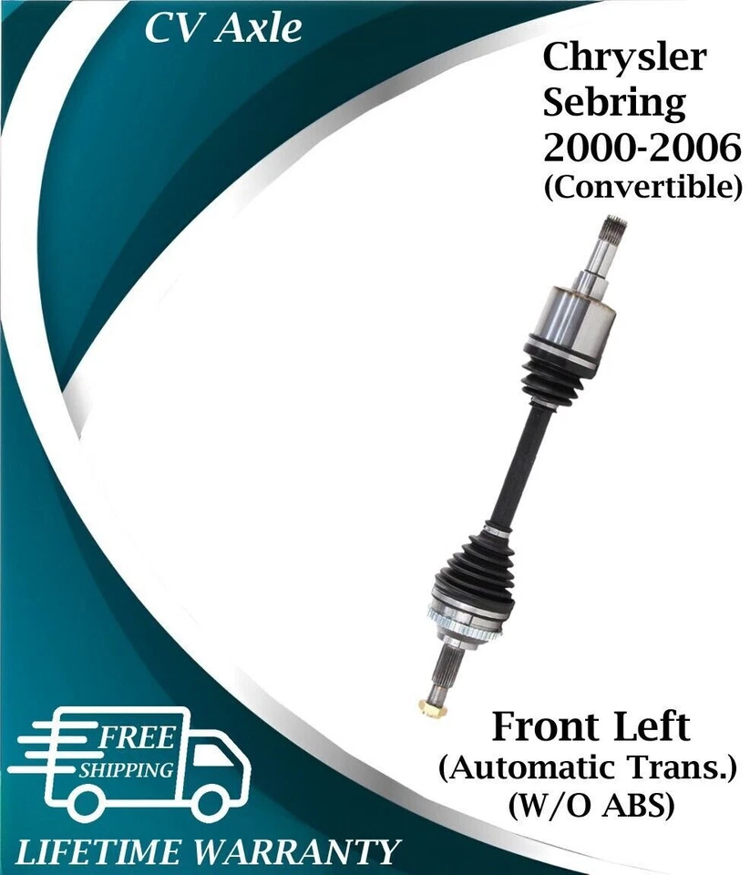 Eje delantero izquierdo CV para Chrysler Sebring 2000-2006 transmisión automática Garantía de por vida Foto 1 de 4