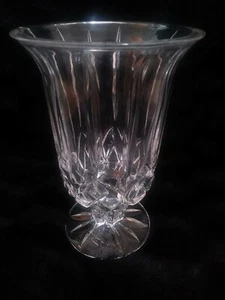 Vintage 24% Lead Crystal Hurricane Candlestick Holder Criss Cross Footed!!! - Picture 1 of 7