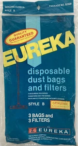 EUREKA Disposable Style B 3Pk Vacuum Bags + 3 Filters #52329 - Picture 1 of 2