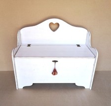 CASSAPANCA ANTICA BAULE VINTAGE PANCA SHABBY CHIC IN LEGNO MASSELLO su misura