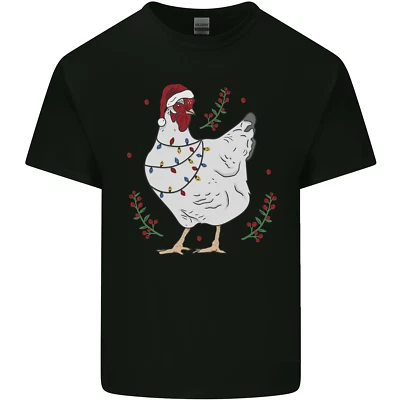 A Christmas Chicken Wearing an Xmas Hat Kids T-Shirt Childrens - Image 1 of 3