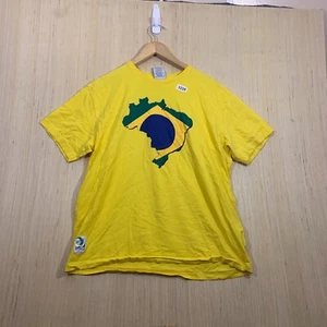 Vintage Brasil Shirt Adult Extra Large Yellow Graphic Print Fifa 2013 - Picture 1 of 14