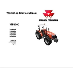 Repair Manual Massey Ferguson MF4707 MF4708 MF4709 MF4710 Tractors Get it Today - Picture 1 of 1