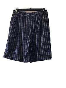 Pantalones cortos de golf Ralph Lauren para mujer talla 4 azul marino/blanco a cuadros - Imagen 1 de 3