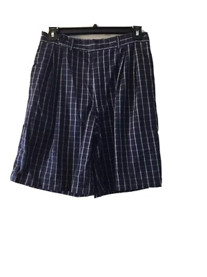 Pantalones cortos polo de golf Ralph Lauren para mujer talla 4 azul marino/blanco a cuadros Foto 1 de 3