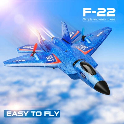RC Airplanes F22 Jet Remote Control Fighter Night Flight RTF 2.4gHz Plane Model - Image 1 of 4