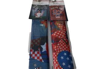Garden Flags Lot of 2 LIBERTY, GNOME OF THE BRAVE 12.5 x 18 , Summer Yard - Picture 1 of 2