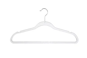 Higher Hangers Slim Black (NON-VELVET) Vertical-Space-Saving Clothes Hangers - Picture 1 of 7