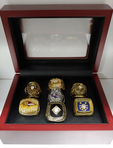 Baltimore - Championship 7 Ring Set Orioles, Ravens, Colts W/ Display Box Ripken Cover