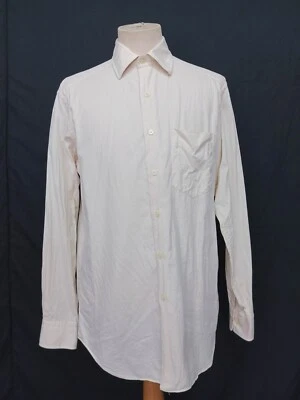 Yohji Yamamoto Durban AAR Ivory Woven Striped Cotton Men's Casual Shirt L - Image 1 of 4
