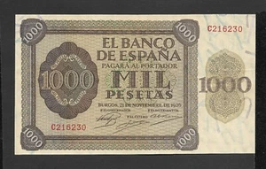 1000 PESETAS 1936 SERIE C EBC - Picture 1 of 2
